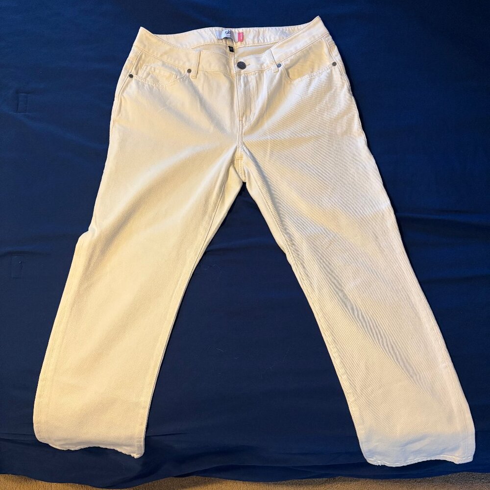 Cabi White 100% Boyfriend in "Vintage White" Size 8